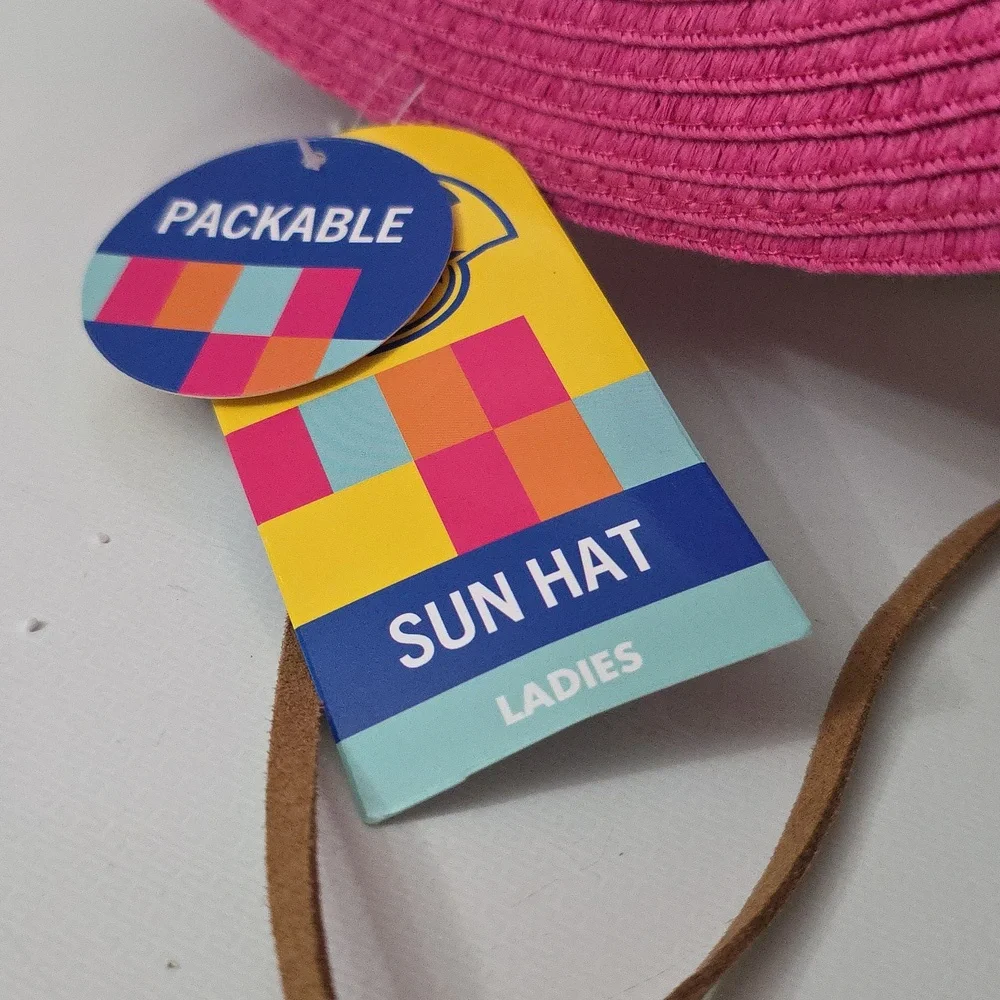 Banana Boat Women's Pink Wide Brim Sun Hat, NWT